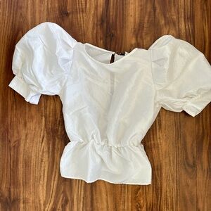 White Topshop peplum-style top for sale